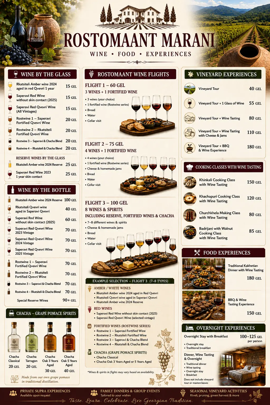 New Wine & Food Experiences at Rostomaant Marani